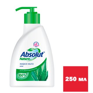 Жидкое мыло Absolut Nature "Алоэ", с дозатором, 250 мл / Жидкое мыло
