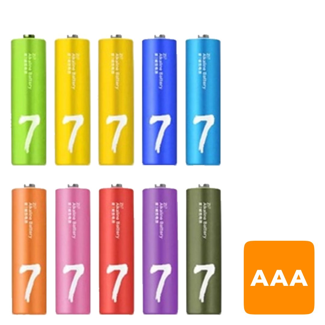 Батарейки Xiaomi Rainbow 7 мизинчиковые AAА, 1.5V, 10 шт./уп, цена за упаковку / Батарейки