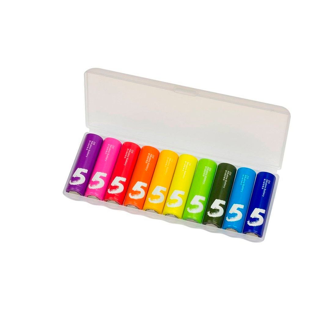 Батарейки Xiaomi Rainbow 5 пальчиковые AA, 1.5V, 10 шт./уп, цена за упаковку / Батарейки №2