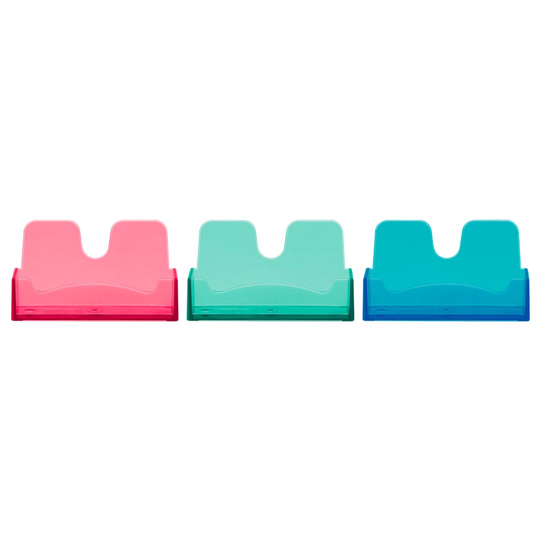 Визиткаларға арналған тіреуіш Стамм, 50 визиткаға дейін, 100*40*55 мм, ассорти / Визиткалар тіреуіштері №4