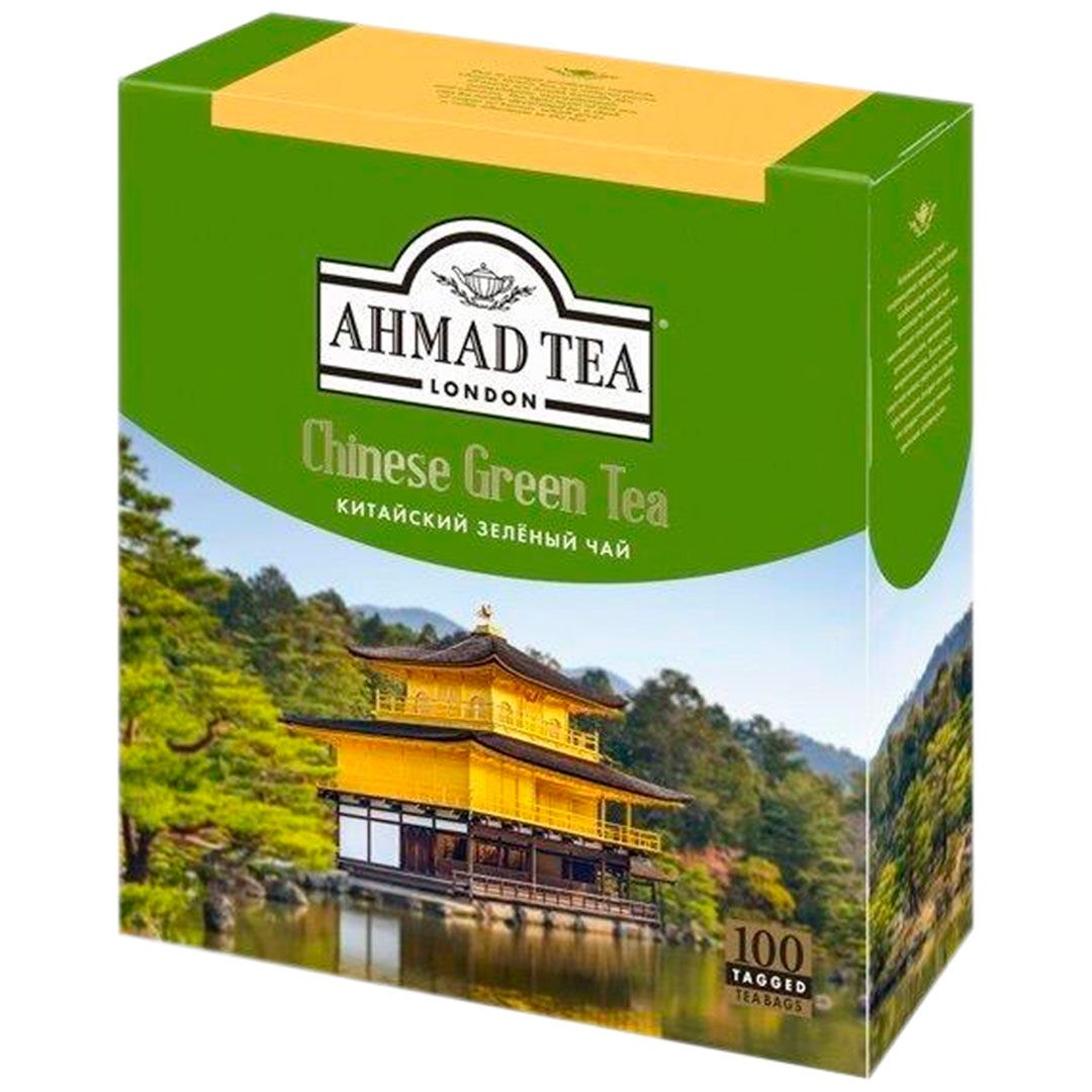 Чай Ahmad Chinese Green Tea, зеленый, 100 пакетиков / Чай пакетированный