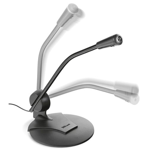 Микрофон настольный Trust Primo Desk, 1,8 м, черный / Веб-камеры №3