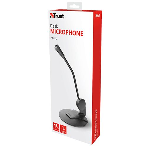 Микрофон настольный Trust Primo Desk, 1,8 м, черный / Веб-камеры №4