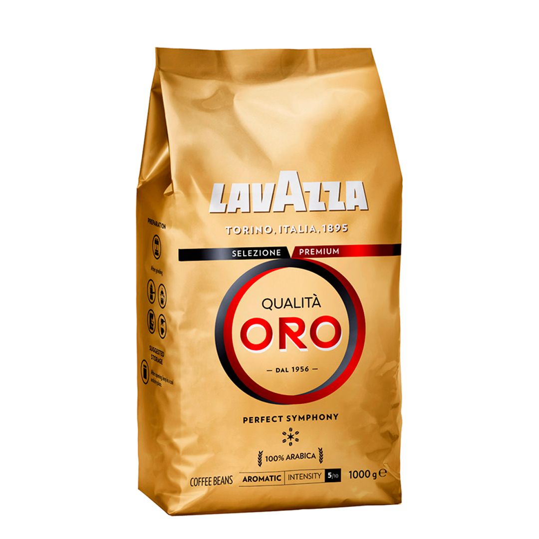 Кофе в зернах Lavazza "Qualita. Oro", средней обжарки, 1000 гр / Кофе зерновой №2