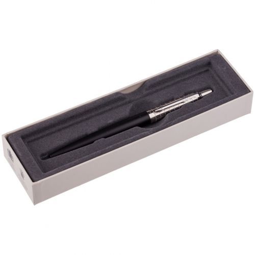 Ручка шариковая Parker "Jotter Premium Bond Street Black Grid CT", 1 мм, синяя / Подарочные ручки №3