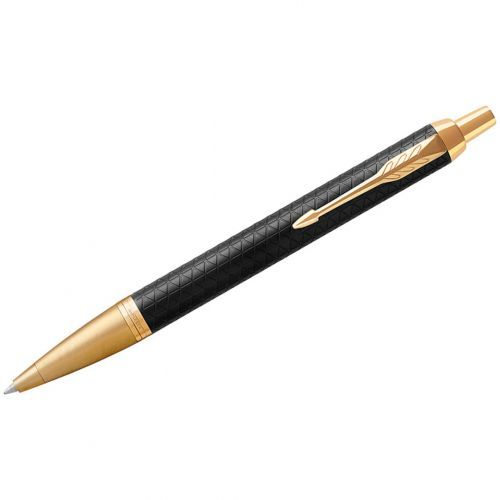 Ручка шариковая Parker "IM Premium Black/Gold GT", 1 мм, синяя / Подарочные ручки