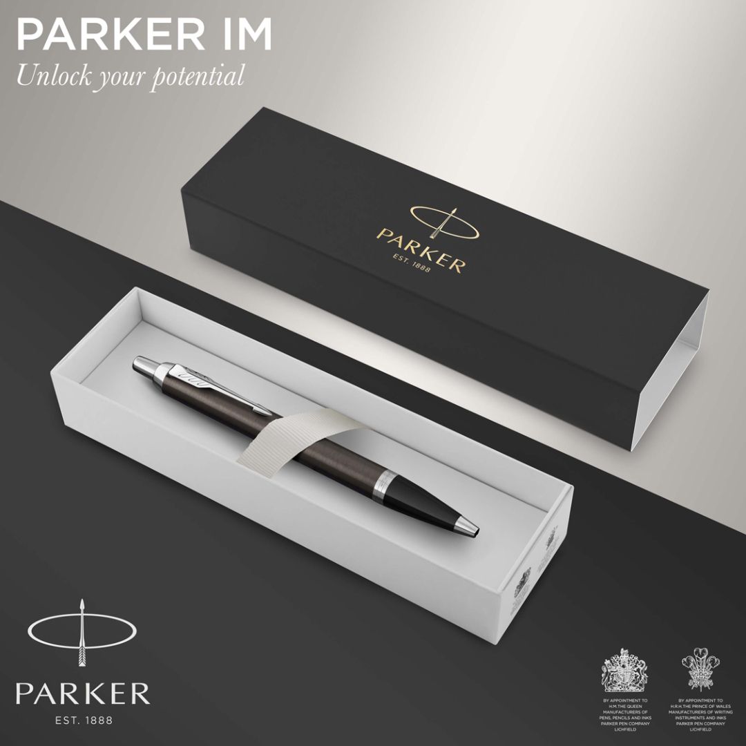 Ручка шариковая Parker "IM Dark Expresso CT", 1 мм, синяя / Подарочные ручки №3
