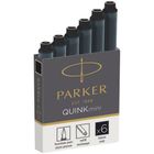 Сиялы картридждер Parker "Cartridge Quink Mini", қара, қаптамада 6 дана