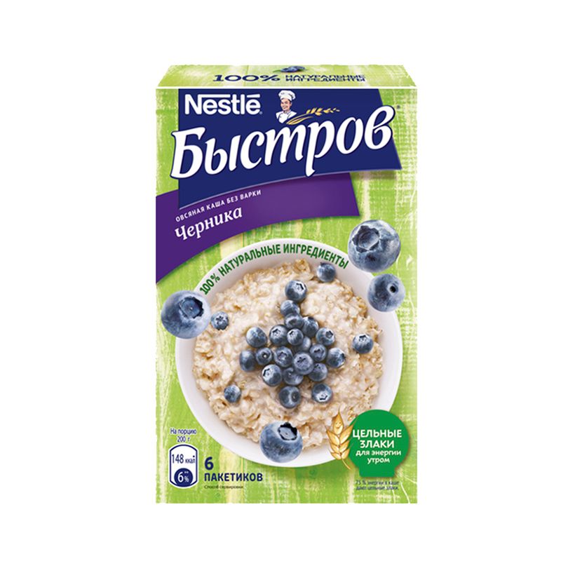Каша Быстров "Черника", 240 гр / Здоровое питание