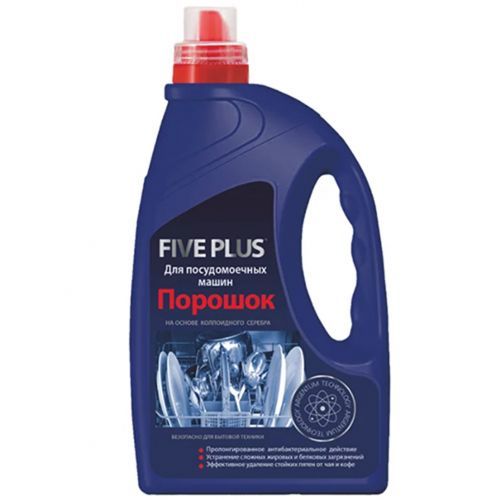 Порошок для посудомоечных машин Five Plus, 1250 гр / Средства для посудомоечных машин