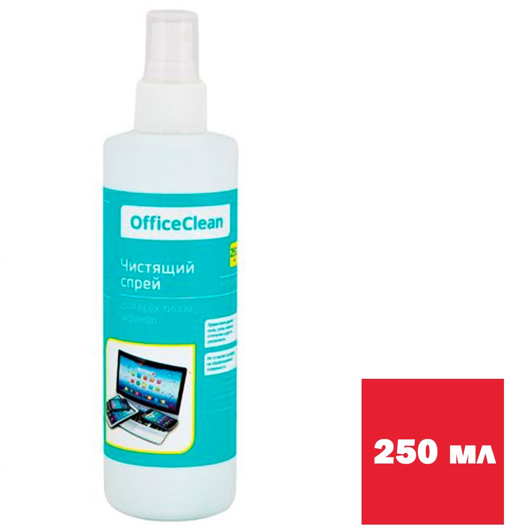 Чистящий набор OfficeClean, для ухода за цифровой техникой, спрей, 250 мл / Чистящие наборы