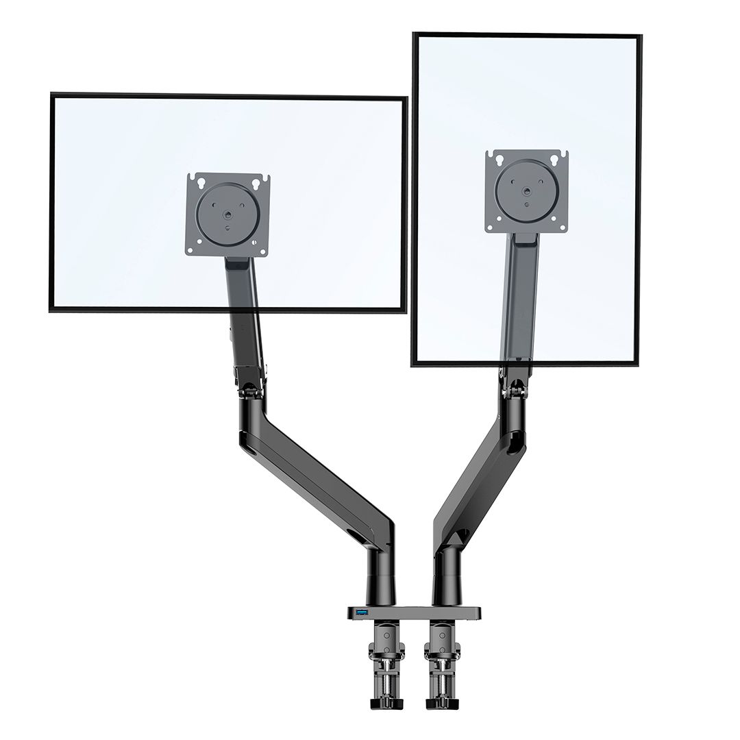 Крепление для 2 мониторов настольное с газлифтом North Bayou G35, 22"-32", черный / Кронштейны №4 oe.kz Крепление для 2 мониторов настольное с газлифтом North Bayou G35, 22"-32", черный / Кронштейны №4