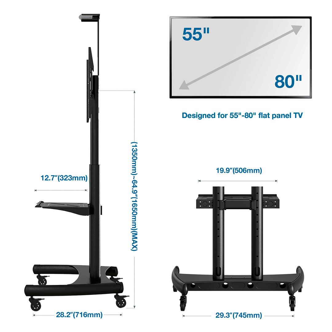 Механическая стойка для телевизора North Bayou AVA1800-70-1P, 55"-90", 1,8 м, черный / Кронштейны №3 oe.kz Механическая стойка для телевизора North Bayou AVA1800-70-1P, 55"-90", 1,8 м, черный / Кронштейны №3
