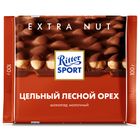 Шоколад молочный Ritter SPORT "Цельный лесной орех" 100 гр