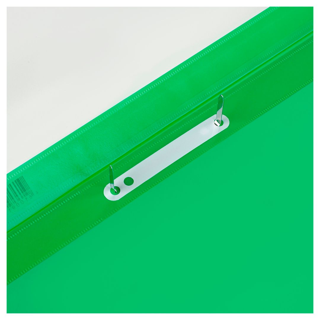 Папка-скоросшиватель Стамм, А4 формат, 180 мкм, зеленая, с перфорацией / Скоросшиватели пластиковые №4