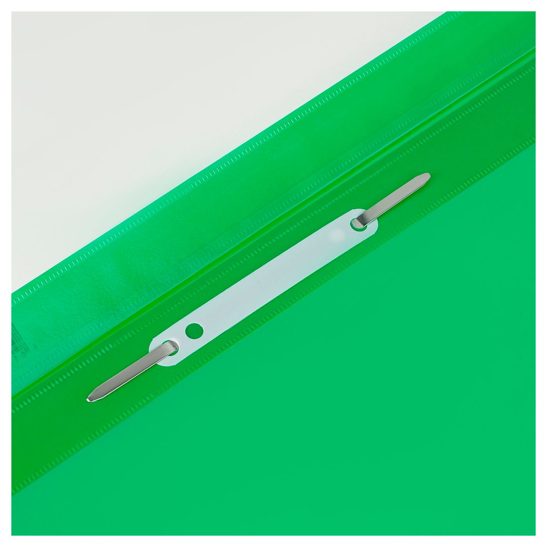 Папка-скоросшиватель Стамм, А4 формат, 180 мкм, зеленая, с перфорацией / Скоросшиватели пластиковые №3