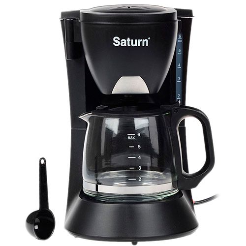 Кофеварка Saturn ST-CM7091, 600 Вт, капельная, 0,6 л, черная / Кофеқайнатқыштар oe.kz Кофеварка Saturn ST-CM7091, 600 Вт, капельная, 0,6 л, черная / Кофеқайнатқыштар