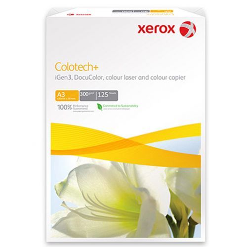 Бумага Xerox Colotech+, A3, 300 гр/м2, 125 листов в пачке / Бумага офисная премиум класса