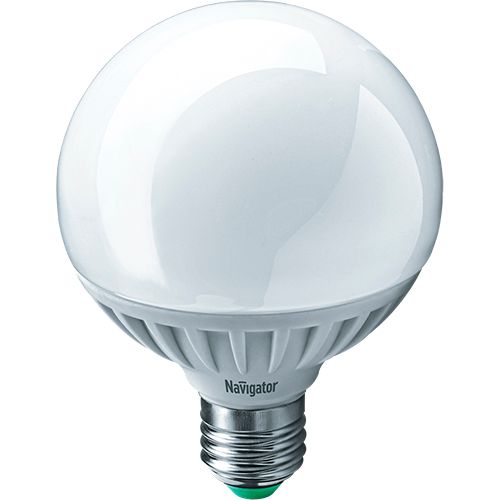 Лампа светодиодная Navigator NLL-G95/G105, 12 Вт, 2700К, теплый белый свет, E27, форма шар / Лампочки сменные	