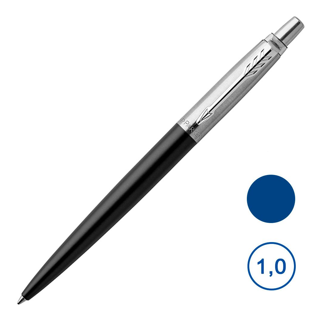 Ручка шариковая Parker "Jotter Bond Street Black CT", 1 мм, синяя / Ручки премиум-класса