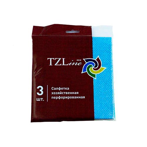 Салфетки перфорированные TZLine, размер 35*38 см, в комплекте 3 шт., ассорти / Салфетки хозяйственные