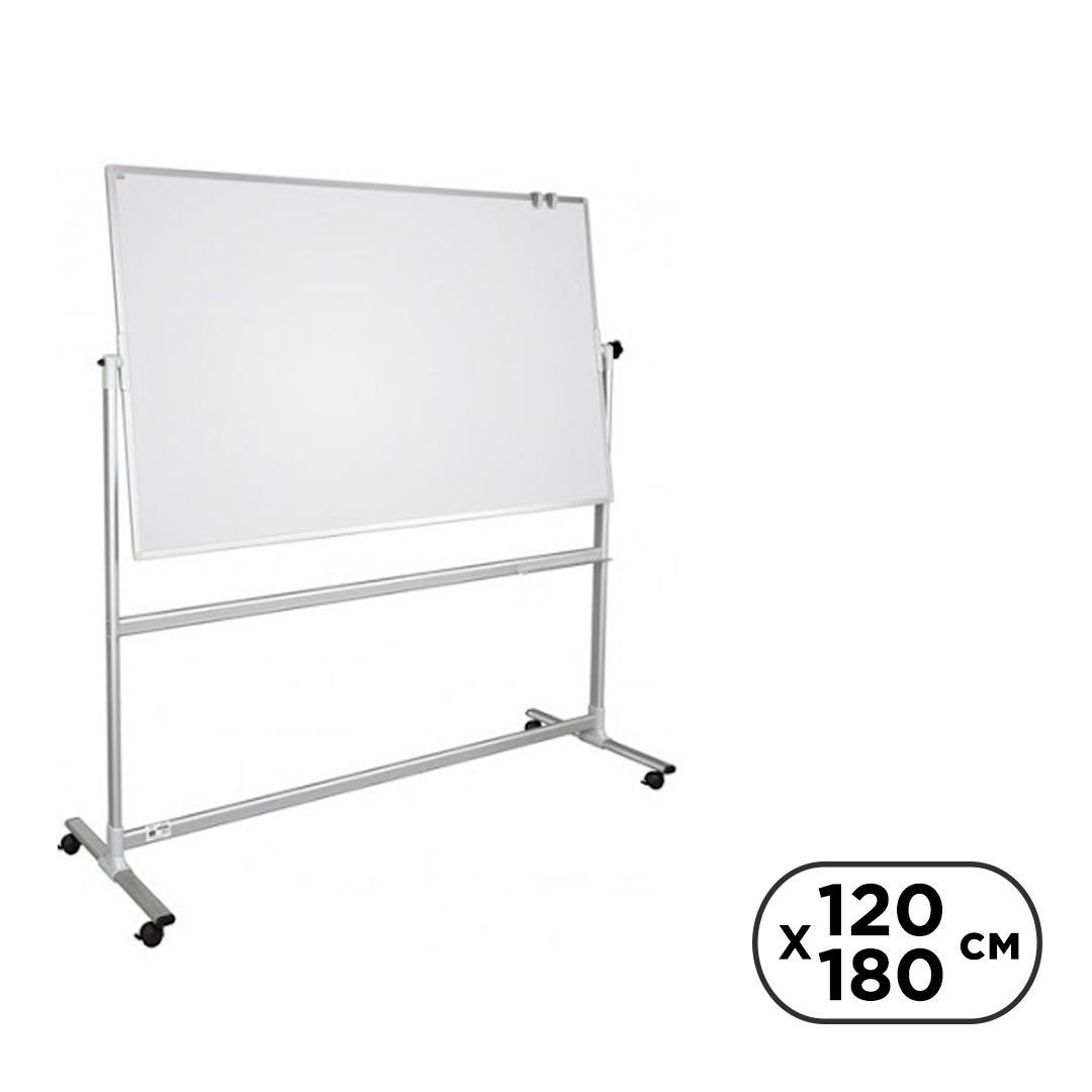 Доска магнитно-маркерная, размер 120*180 см, передвижная, с полочкой для аксессуаров / Магнитно-маркерные доски