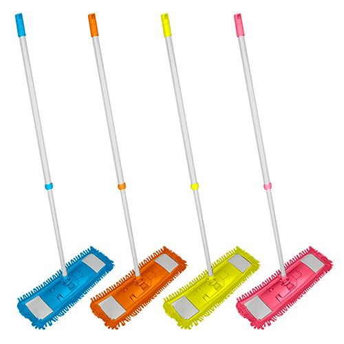 Швабра для пола из микрофибры Мультидом "Бахрома", размер 1200*410 мм, ассорти / Швабры и комплекты