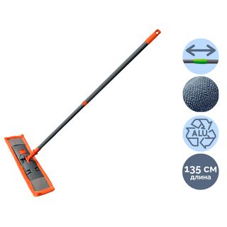 Швабра для пола из микрофибры York "Classic", телескопическая ручка 75-135 см / Швабры и комплекты