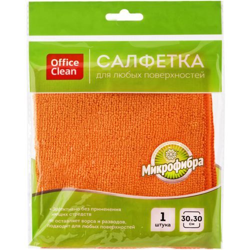 Салфетка универсальная из микрофибры OfficeClean"Стандарт", размер 30*30 см, ассорти