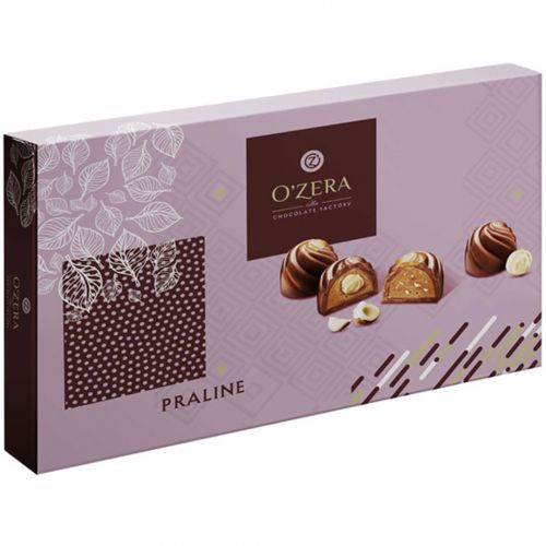 Шоколадные конфеты O`Zera "Praline", с дробленым и цельным фундуком, 190 гр / Шоколад oe.kz Шоколадные конфеты O`Zera "Praline", с дробленым и цельным фундуком, 190 гр / Шоколад