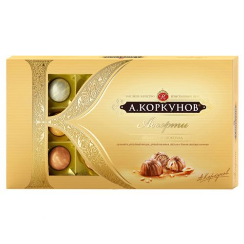 Шоколадные конфеты Коркунов "Ассорти" молочный шоколад, 192 гр / Сладкие подарки