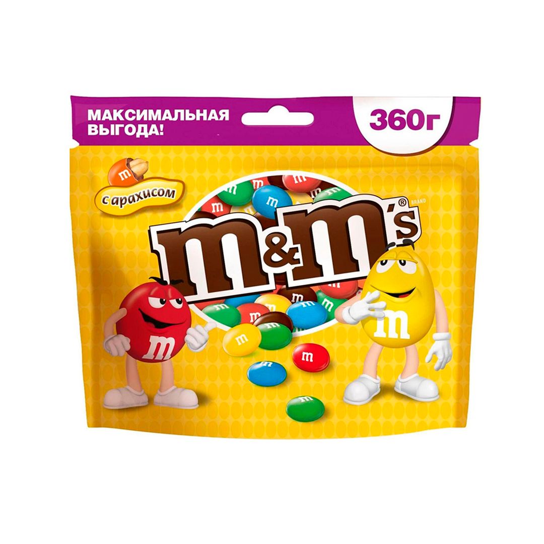 Шоколадные конфеты M&M's, с арахисом, 360 гр / Шоколад