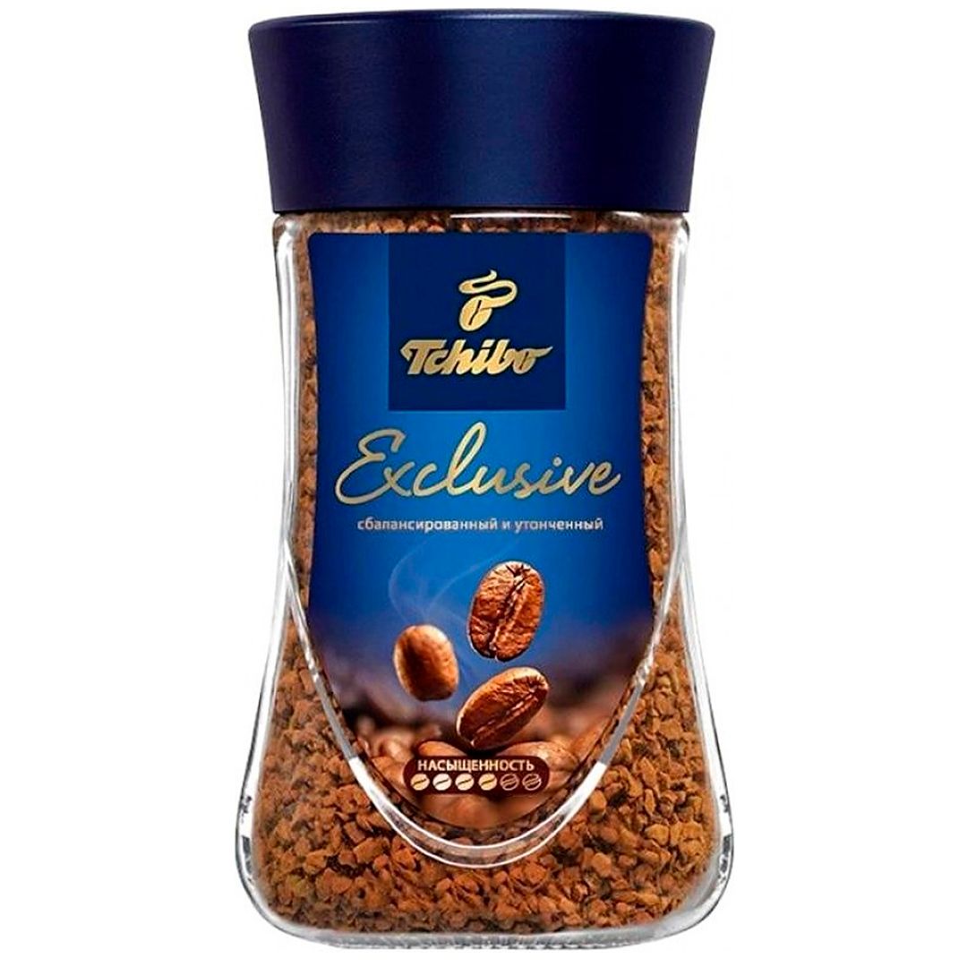 Кофе растворимый Tchibo "Exclusive", 190 гр, стеклянная банка / Кофе растворимый