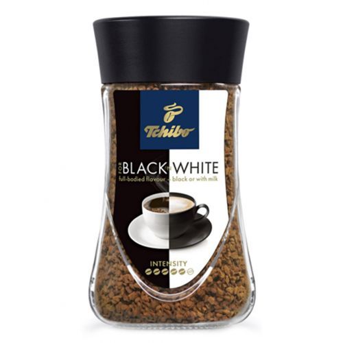 Кофе растворимый Tchibo "Black and White", 200 гр, стеклянная банка / Кофе растворимый