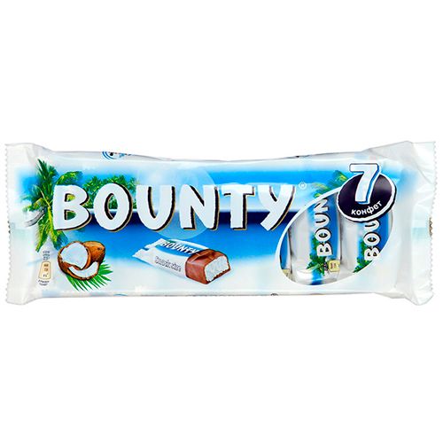 Шоколадные батончики Bounty, 270,5 гр / Шоколад