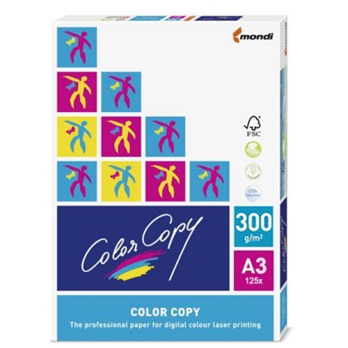 Бумага Color Copy, A3, 300 гр/м2, 125 листов в пачке, матовая / Бумага офисная премиум класса