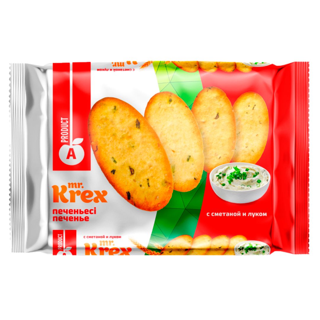 Крекер A-Product "Мister KREX", со сметаной и луком, 300 гр / Печенье, вафли, крекеры №2