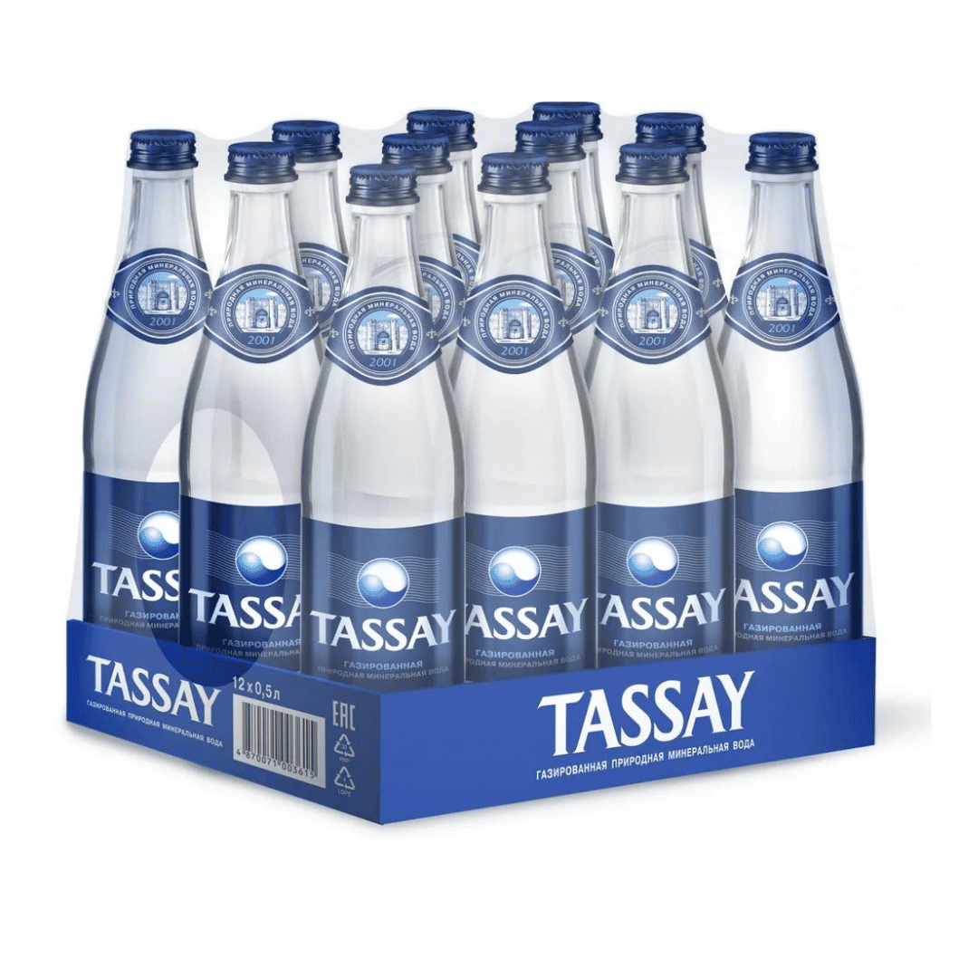 Вода газированная питьевая "Tassay", 0,5 л, стеклянная бутылка / Вода питьевая №2 oe.kz Вода газированная питьевая "Tassay", 0,5 л, стеклянная бутылка / Вода питьевая №2