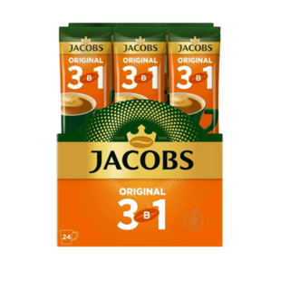 Кофе растворимый Jacobs "3 в 1 Original" мягкий, 24 пакетика / Кофе порционный