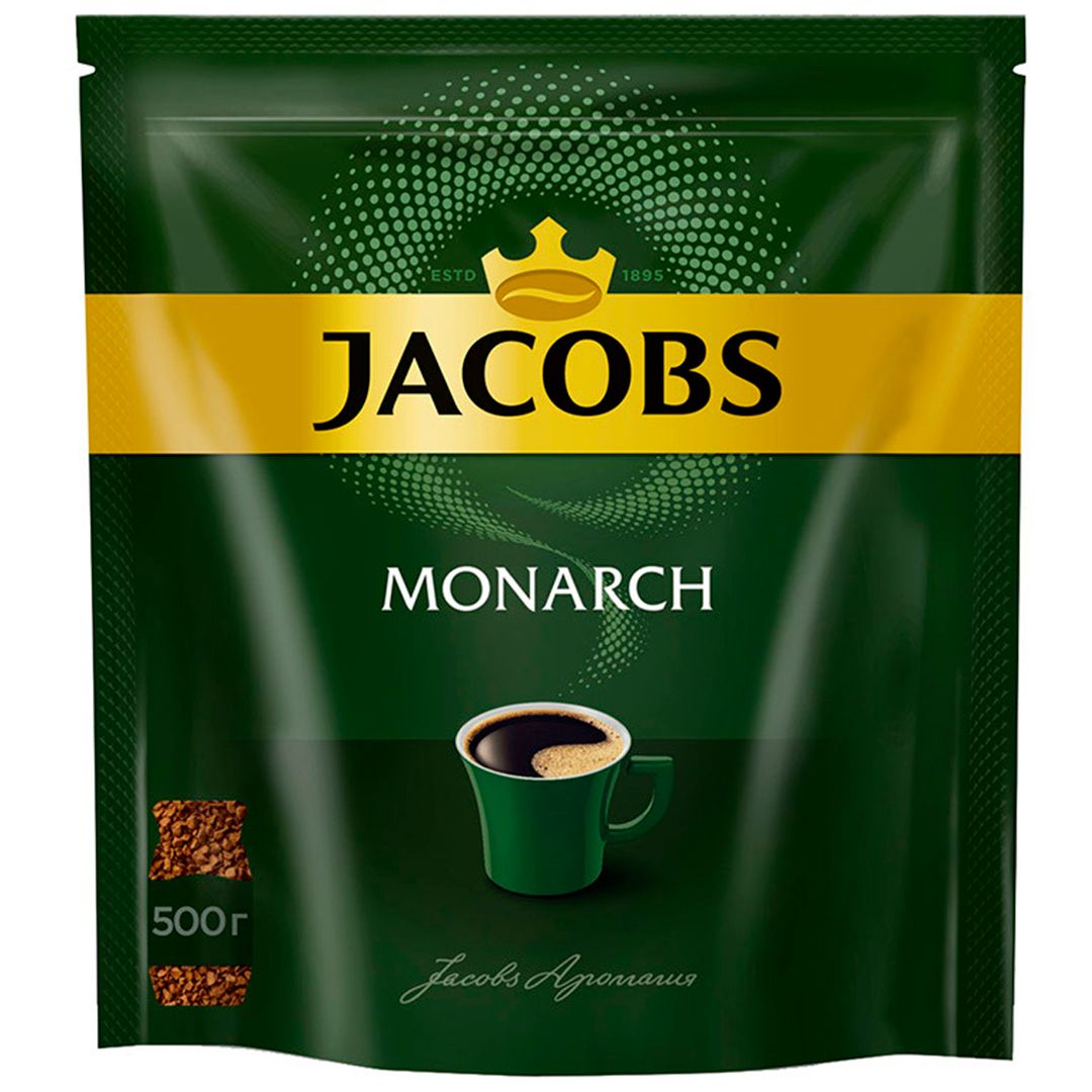 Ерігіш кофе Jacobs Monarch, 500 гр, вакуумды қаптамада