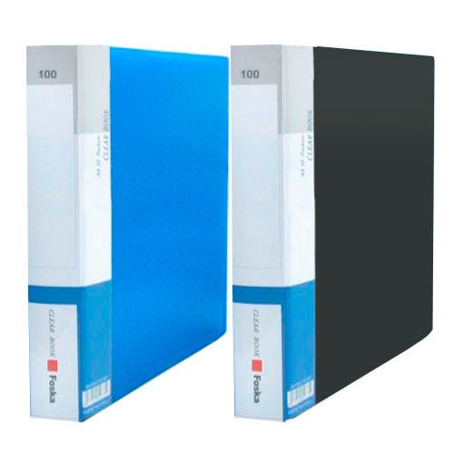 Папка файловая на 100 файлов Foska, А4 формат, корешок 60 мм, ассорти / Папки файловые