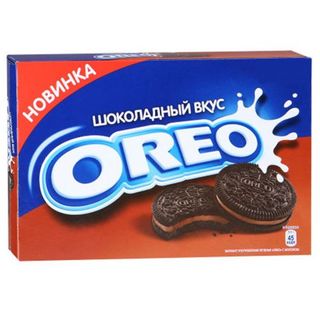 Печенье OREO, с какао и начинкой со вкусом шоколада, 228 гр / Печенье, вафли, крекеры