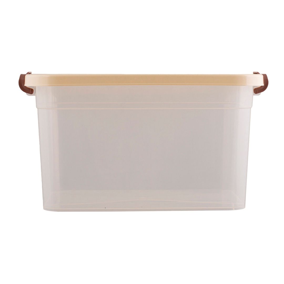 Сақтауға арналған жәшік-контейнер Полимербыт, 10 л, пластик, мөлдір, қақпағы ассорти / Қоқыс контейнерлері мен шелектері №3