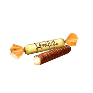 Конфеты глазированные Roshen "Konafetto Blanc" с молочной начинкой, 1 кг / Конфеты