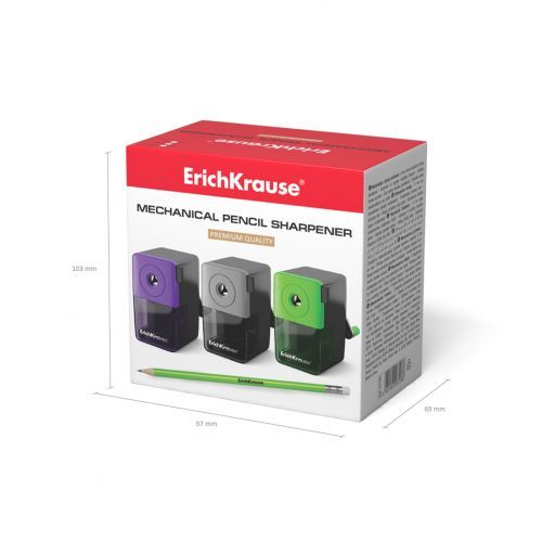 Точилка Erich Krause механическая, с одним отверствием, ассорти, цена за штуку / Точилки №6 oe.kz Точилка Erich Krause механическая, с одним отверствием, ассорти, цена за штуку / Точилки №6