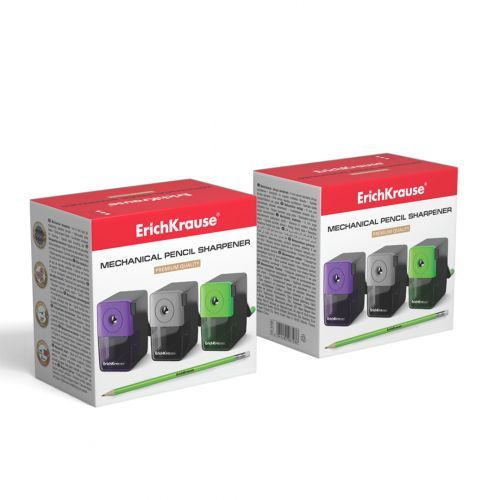 Точилка Erich Krause механическая, с одним отверствием, ассорти, цена за штуку / Точилки №4 oe.kz Точилка Erich Krause механическая, с одним отверствием, ассорти, цена за штуку / Точилки №4