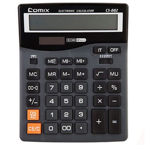 Калькулятор настольный Comix CS-882, 12 разрядов, бухгалтерский, 200*157*43 мм / Калькуляторы настольные