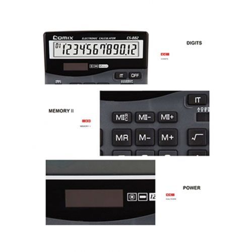 Калькулятор настольный Comix CS-882, 12 разрядов, бухгалтерский, 200*157*43 мм / Калькуляторы настольные №3