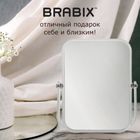 Зеркало настольное Brabix, размер 190*160 мм, двустороннее с увеличением