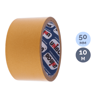 Двусторонняя клейкая лента Unibob, размер 50 мм*10 м, полипропилен, белая / Монтажные и специальные ленты
